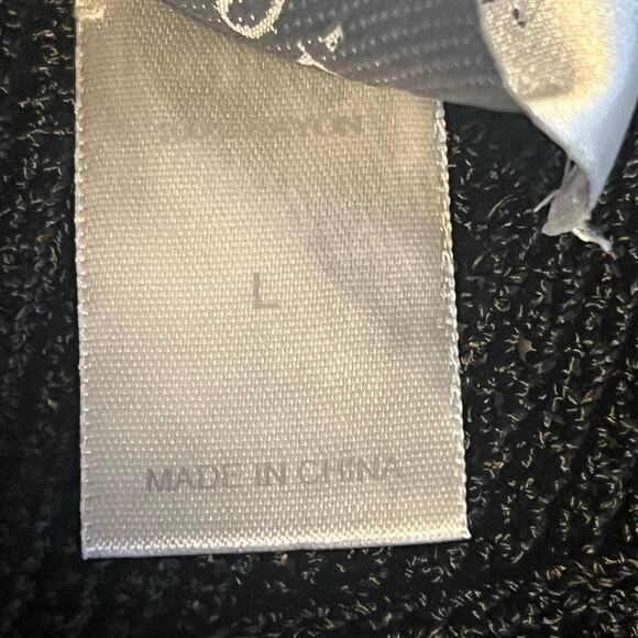 Hugo Buscati Black Crochet Knit Form-Fitting Dress Boho Festival Whimsygoth 90s - Picture 8 of 9